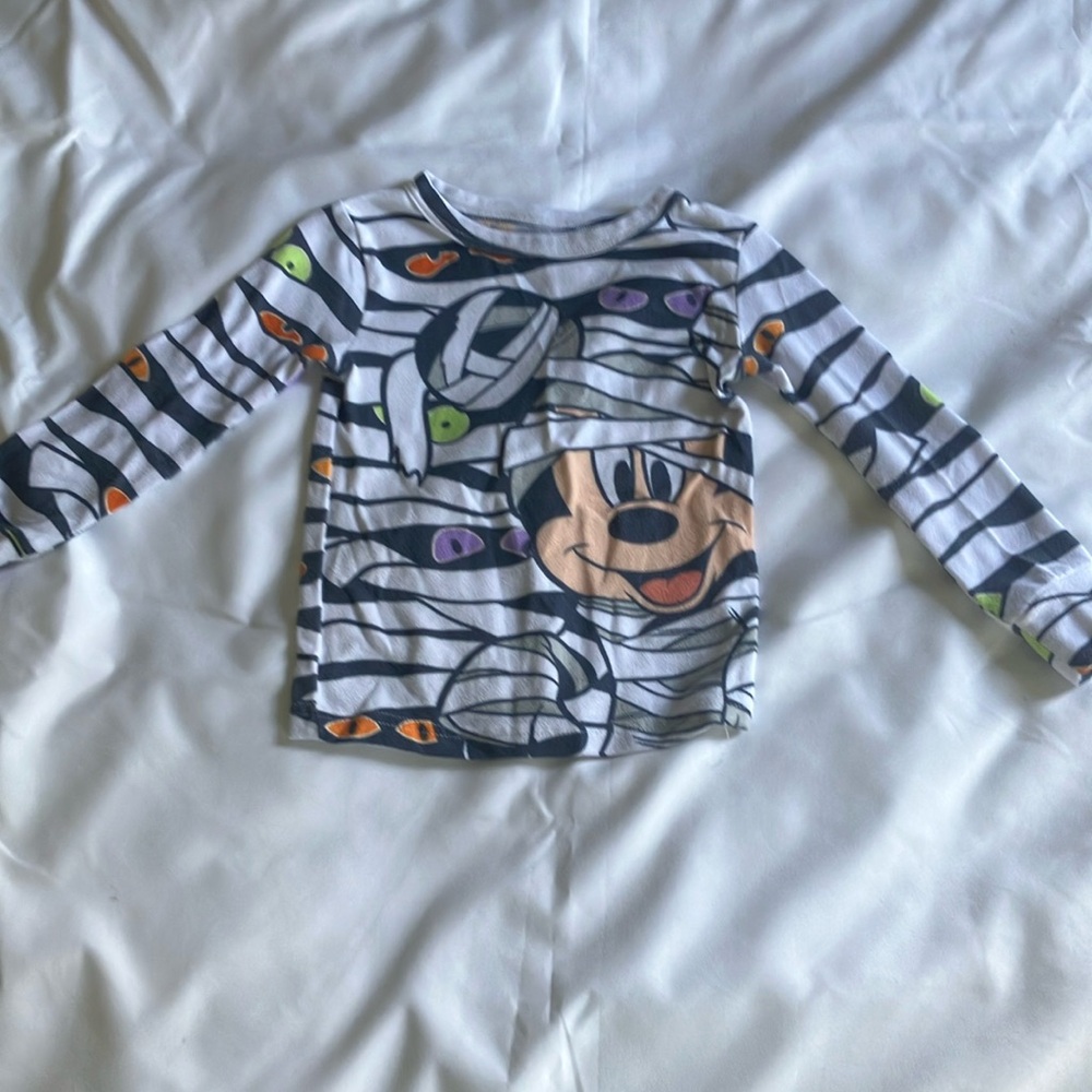 Disney Long Sleeve Tee White and Black